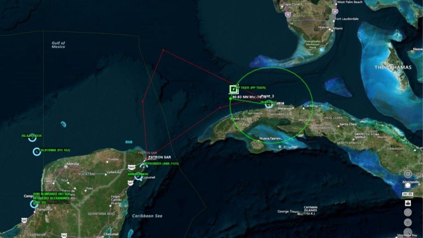 Los veleros fueron ubicados a 80 millas náuticas al noroeste de La Habana. | Foto: @SEMAR_mx