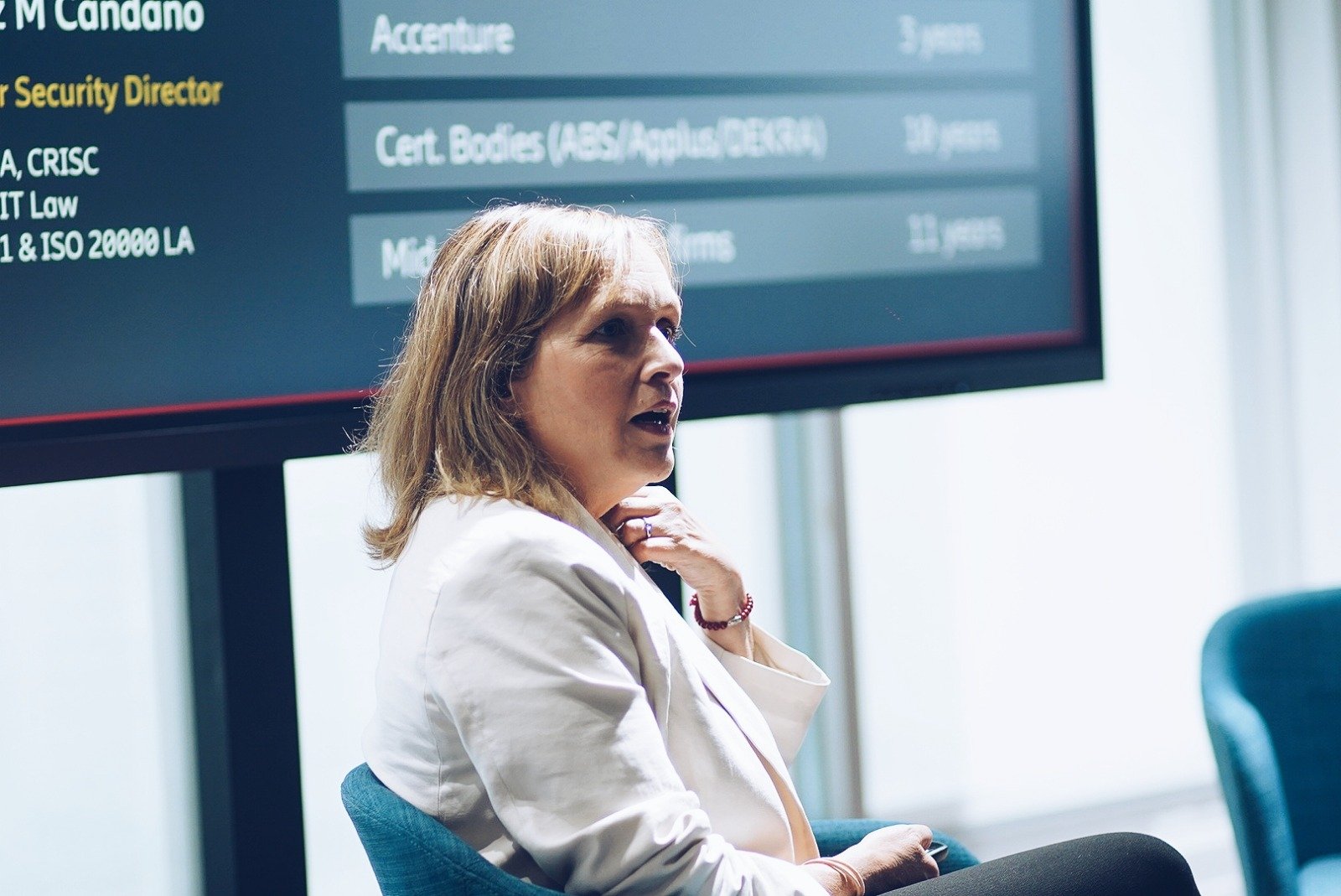 Beatriz M. Candano trabajó como miembro del Consejo Asesor de la Agencia Europea de Ciberseguridad (ENISA). | Foto: Cortesía de AmCham